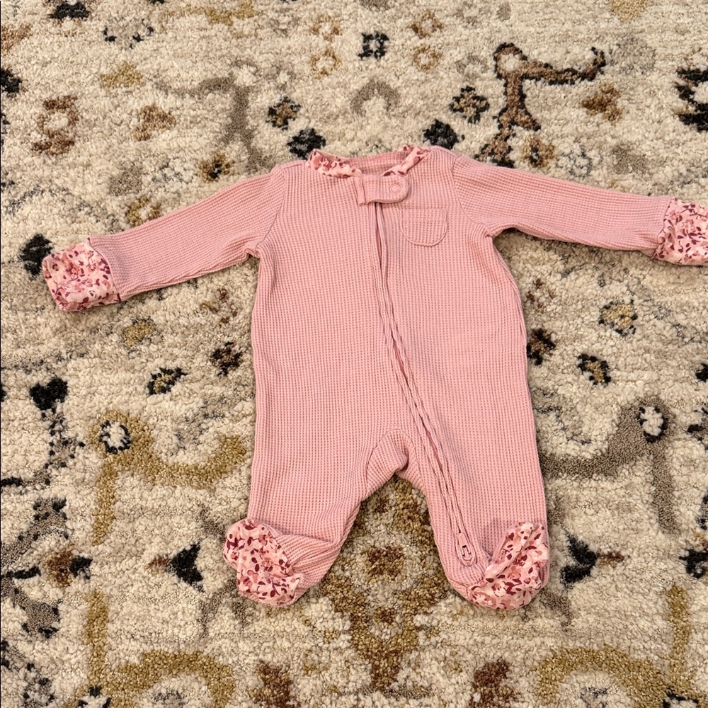Carter's Pink Textured Baby Footie